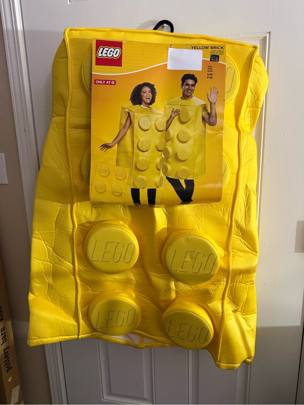 Lego Bright Yellow Brick Costume for Adults size S/M BRAND NEW - Picture 2 of 7